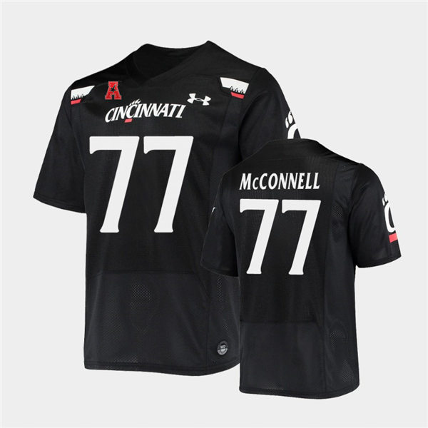 Mens Cincinnati Bearcats #77 Vincent McConnell Under Armour Black College Football Game Jersey