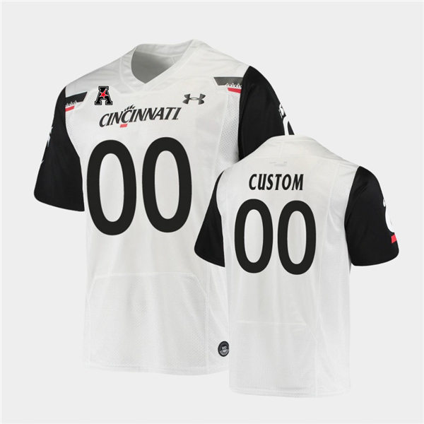 Womens Cincinnati Bearcats Custom Evan Prater Myjai Sanders Jowon Briggs Blue Smith Jadon Thompson Under Armour White Football Jersey