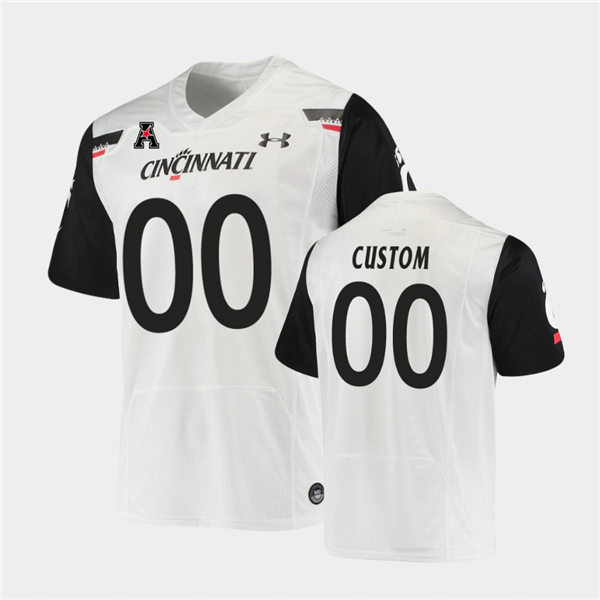 Mens Cincinnati Bearcats Custom Gerrid Doaks James Wiggins Jerome Ford Myjai Sanders Under Armour White Football Jersey