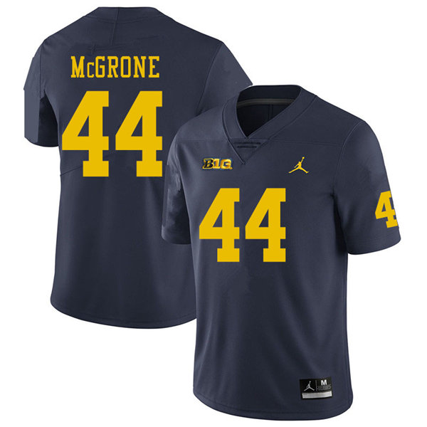Mens Michigan Wolverines #44 Cameron McGrone Jordan Brand Navy College Football Game Jersey