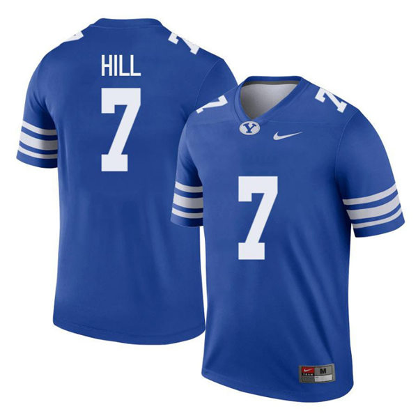 Mens BYU Cougars #7 Taysom Hill Nike Royal College Football Game Jersey  