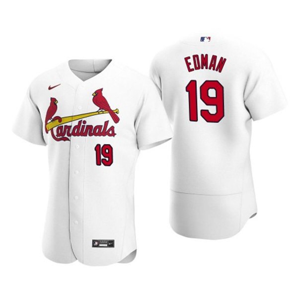 Mens St. Louis Cardinals #19 Tommy Edman Nike White Home Flex Base Player Jersey