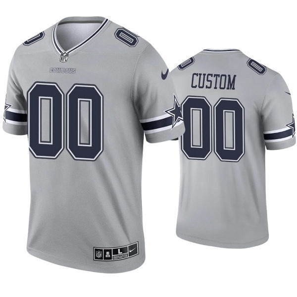 Womens Dallas Cowboys Custom Nike Silver Inverted Legend Jersey