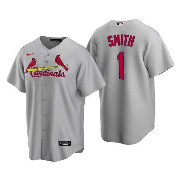Youth St. Louis Cardinals Retired Player #1 Ozzie Smith Nike Grey Road Cool Base Jersey