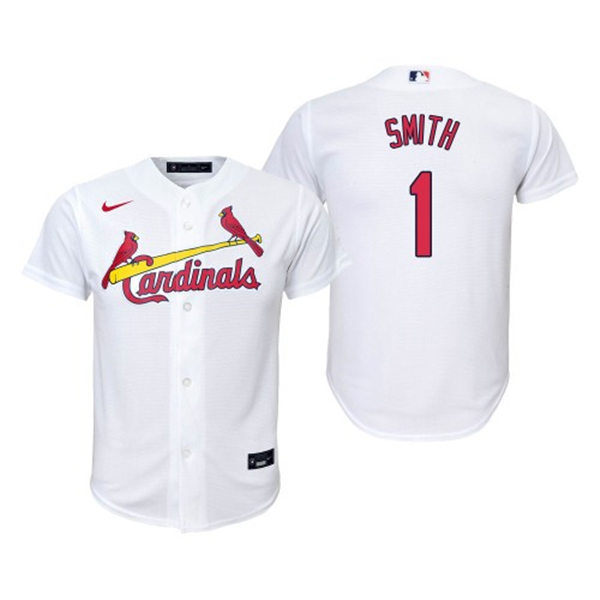 Youth St. Louis Cardinals Retired Player #1 Ozzie Smith Nike White Home Cool Base Jersey
