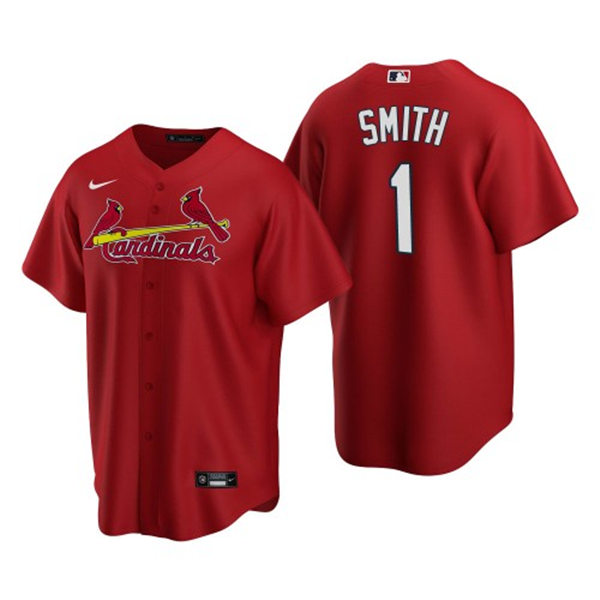 Youth St. Louis Cardinals Retired Player #1 Ozzie Smith Nike Red Alternate Cool Base Jersey 