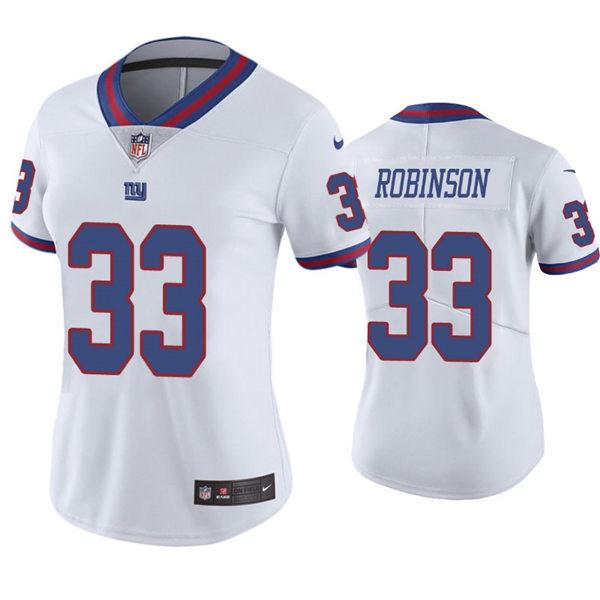 Womens New York Giants #33 Aaron Robinson Nike White Color Rush Jersey
