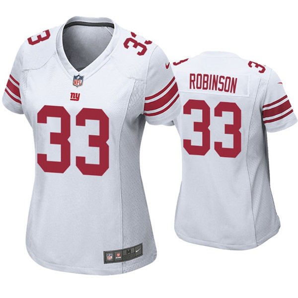 Womens New York Giants #33 Aaron Robinson Nike White Limited Jersey