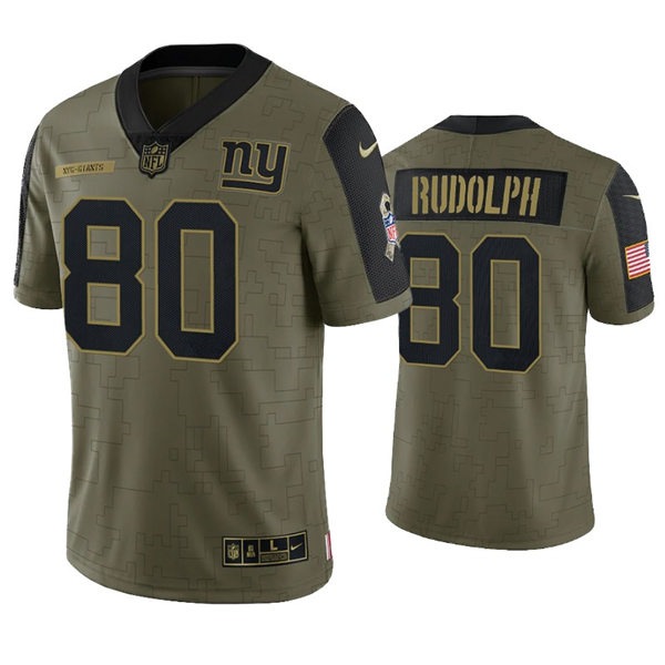 Mens New York Giants #80 Kyle Rudolph Nike Olive 2021 Salute to Service Limited Jersey