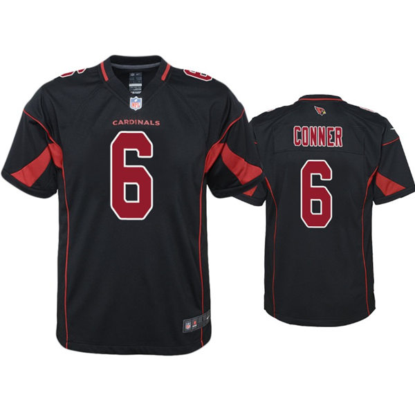Youth Arizona Cardinals #6 James Conner Nike Black Alternate Color Rush Jersey