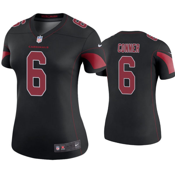Womens Arizona Cardinals #6 James Conner Nike Black Color Rush Jersey