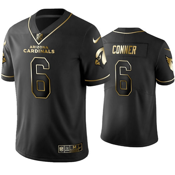 Mens Arizona Cardinals #6 James Conner Nike Black Golden Edition Vapor Limited Jersey