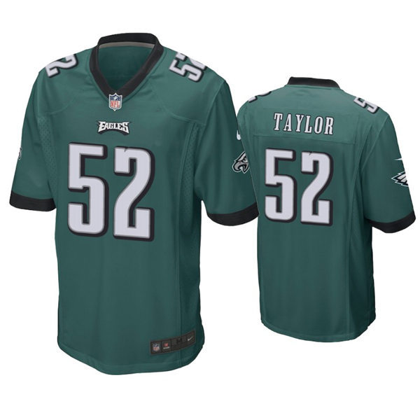Youth Philadelphia Eagles #52 Davion Taylor Stitched Nike Midnight Green Limited Jersey