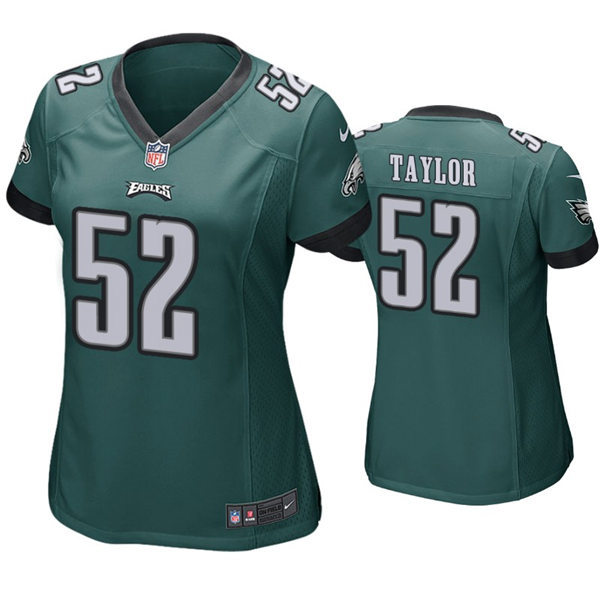 Womens Philadelphia Eagles #52 Davion Taylor Nike Midnight Green Limited Jersey