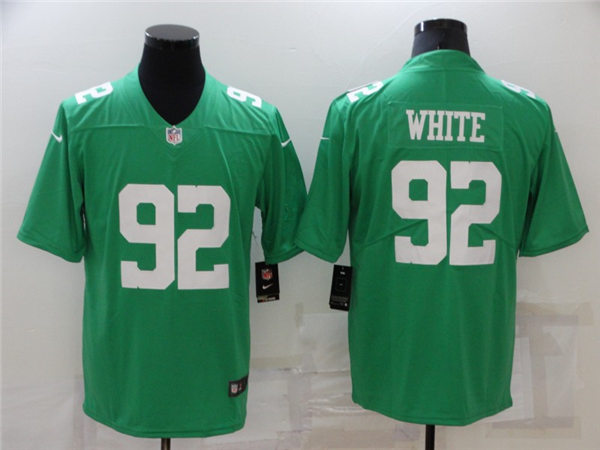 Mens Philadelphia Eagles Retired Player #92 Reggie White Nike Kelly Green Color Rush Jersey 