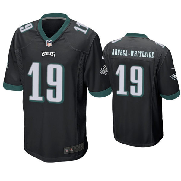 Mens Philadelphia Eagles #19 JJ Arcega-Whiteside Nike Black Vapor Limited Jersey 