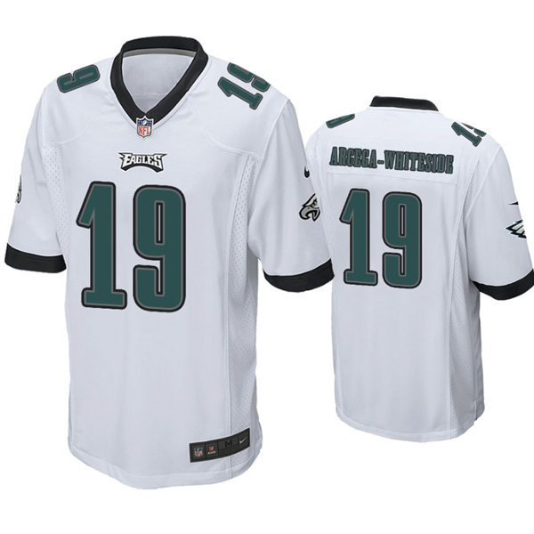 Mens Philadelphia Eagles #19 JJ Arcega-Whiteside Nike White Vapor Limited Jersey 