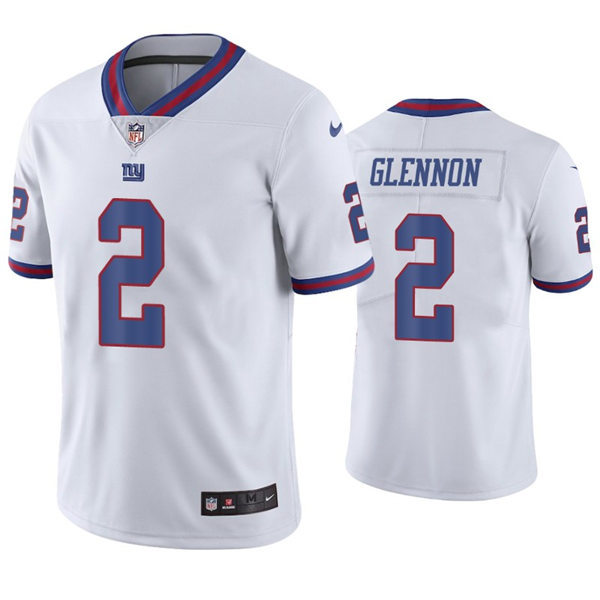 Mens New York Giants #2 Mike Glennon Nike White Color Rush Limited Player Jersey