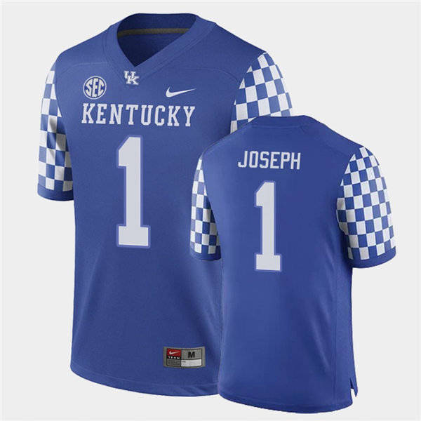 Mens Kentucky Wildcats #1 Kelvin Joseph Nike Royal College Football Game Jersey