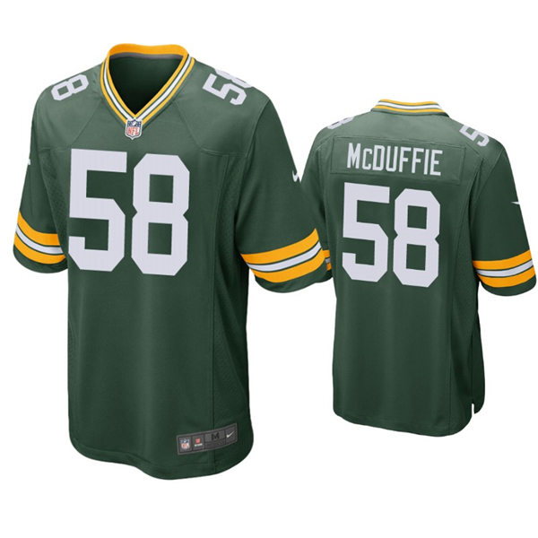 Youth Green Bay Packers #58 Isaiah McDuffie Nike Green Limited Jersey