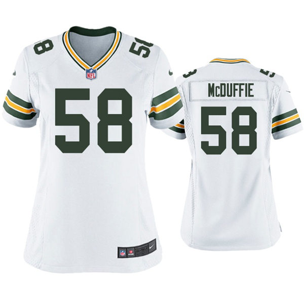 Youth Green Bay Packers #58 Isaiah McDuffie Nike White Limited Jersey