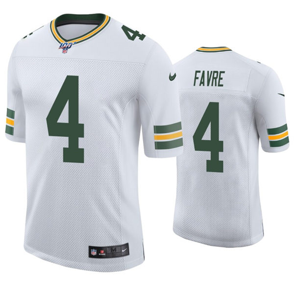 Youth Green Bay Packers #4 Brett Favre Nike White Limited Jersey