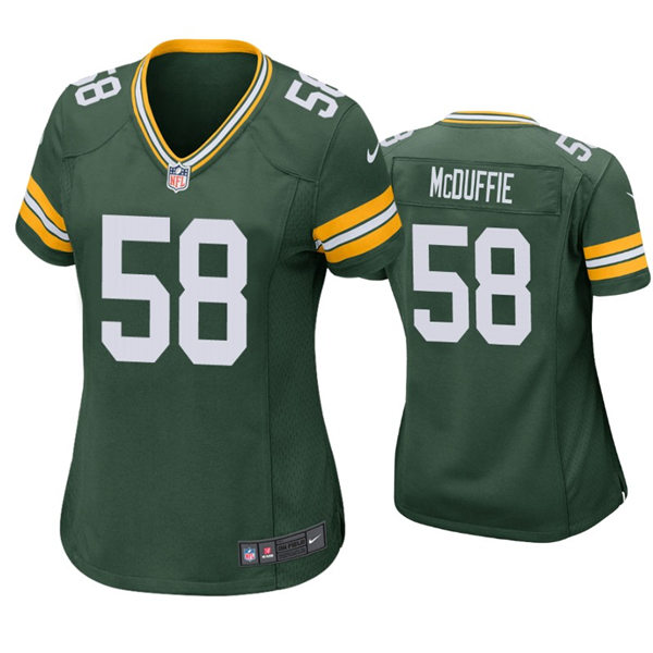Womens Green Bay Packers #58 Isaiah McDuffie Nike Green Limited Jersey