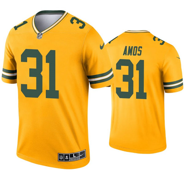 Mens Green Bay Packers #31 Adrian Amos Nike Gold Inverted Legend Jersey