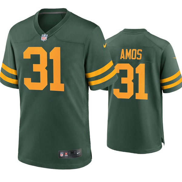 Mens Green Bay Packers #31 Adrian Amos Nike 2021 Green Alternate Retro 1950s Throwback Uniforms Jersey