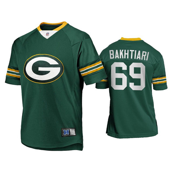 Mens Green Bay Packers #69 David Bakhtiari Nike 2021 Green Team Logo Icon Jersey