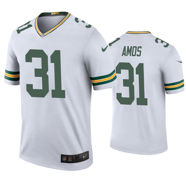 Mens Green Bay Packers #31 Adrian Amos Nike White Vapor Limited Player Jersey