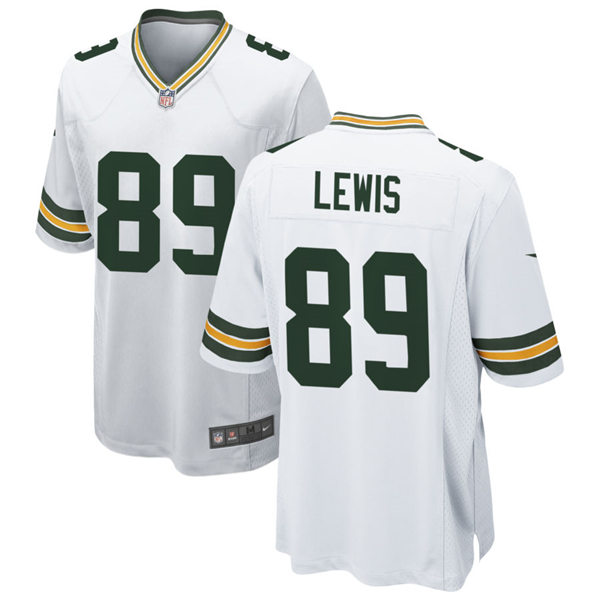 Mens Green Bay Packers #89 Marcedes Lewis Nike White Vapor Limited Player Jersey