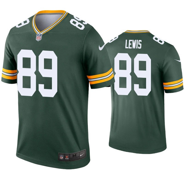 Mens Green Bay Packers #89 Marcedes Lewis Nike Green Vapor Limited Player Jersey