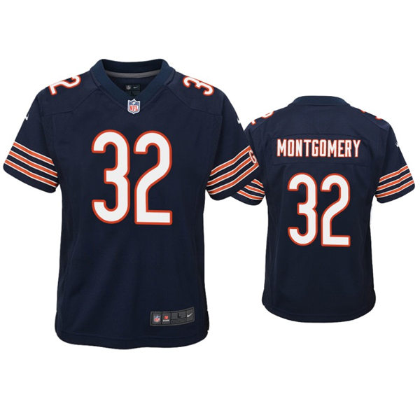 Youth Chicago Bears #32 David Montgomery Nike Navy Limited Jersey