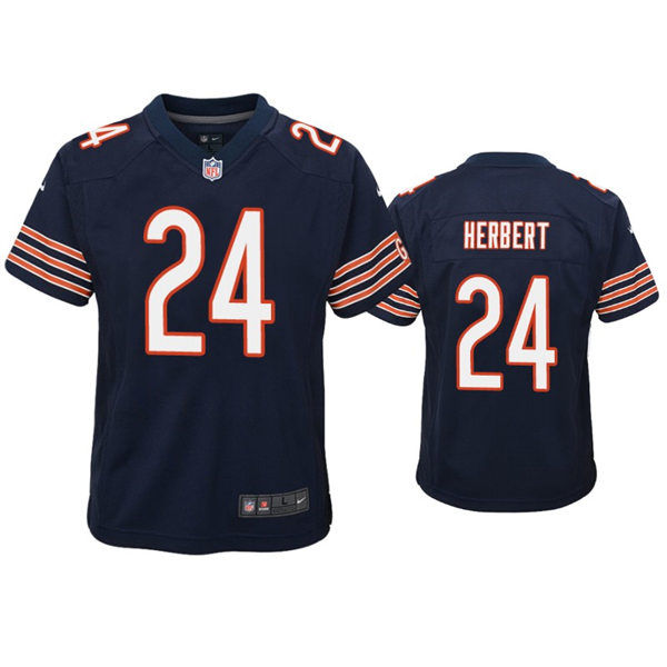 Youth Chicago Bears #24 Khalil Herbert Nike Navy Limited Jersey
