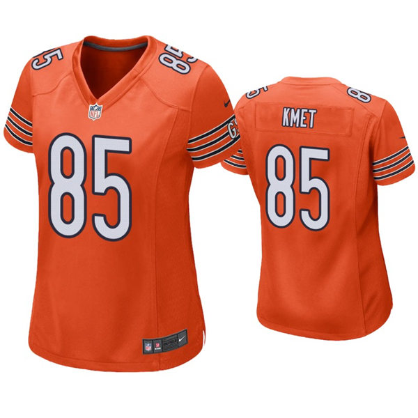 Womens Chicago Bears #85 Cole Kmet Nike Orange Alternate Limited Jersey