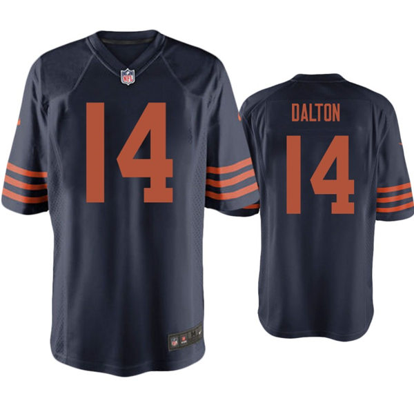 Mens Chicago Bears #14 Andy Dalton Nike Navy Orange Vapor Untouchable Limited Jersey