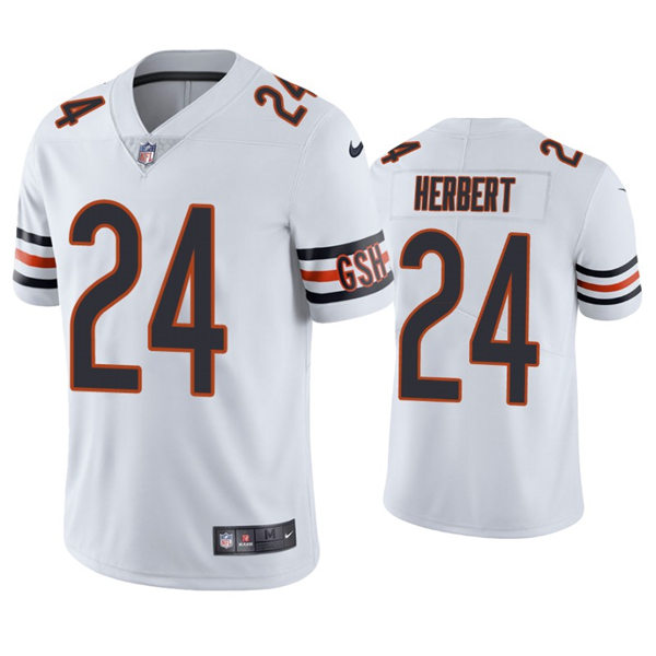 Mens Chicago Bears #24 Khalil Herbert Nike White Vapor Untouchable Limited Jersey