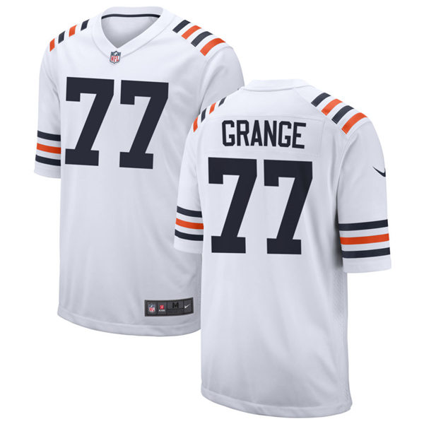 Mens Chicago Bears Retired Player #77 Red Grange Nike White Alternate 100th Season Classic Jersey