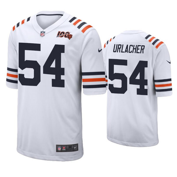 Mens Chicago Bears Retired Player #54 Brian Urlacher Nike White Alternate 100th Season Classic Jersey