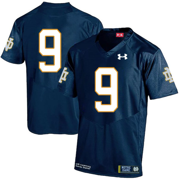 Mens Notre Dame Fighting Irish #9 Jaylon Smith Under Armour Navy Without Name College Football Game Jersey