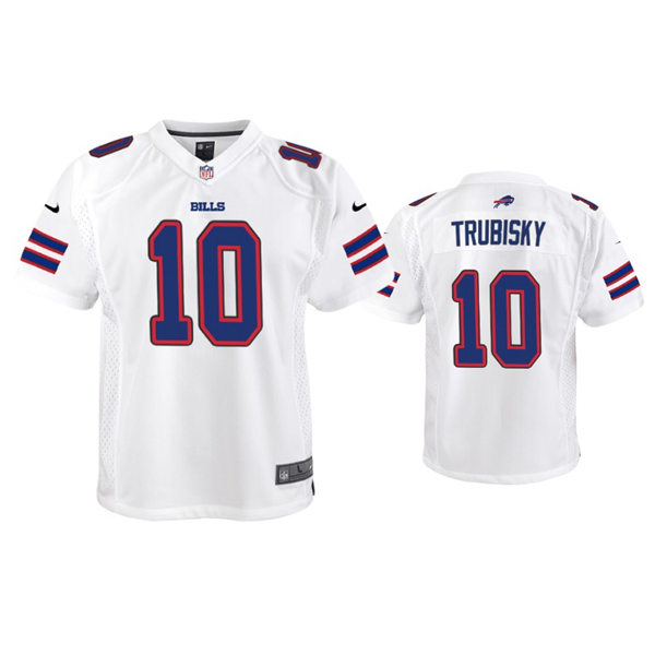 Youth Buffalo Bills #10 Mitchell Trubisky Nike White Limited Jersey 