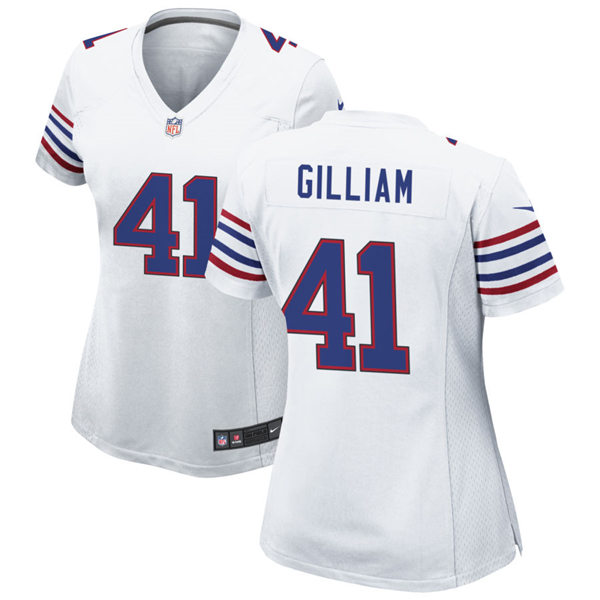 Womens Buffalo Bills #41 Reggie Gilliam Nike White Alternate Retro Limited Jersey