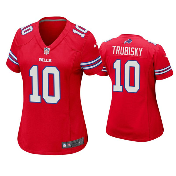 Womens Buffalo Bills #10 Mitchell Trubisky Nike Red Color Rush Jersey