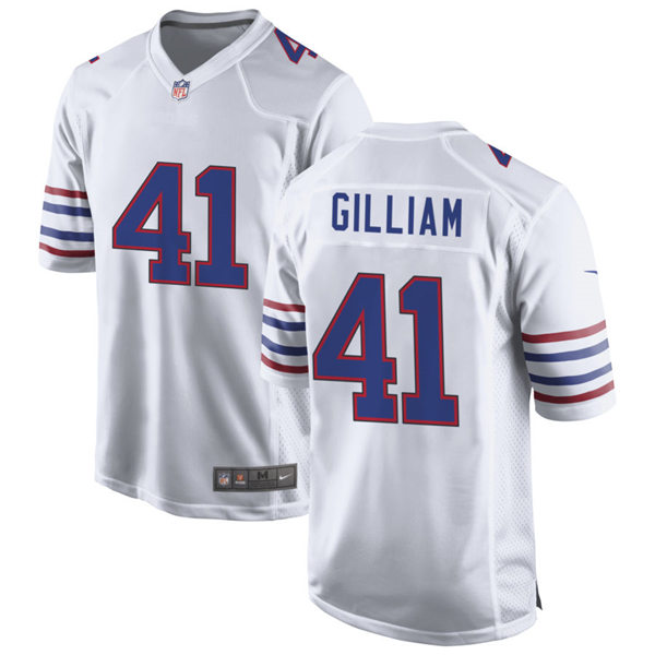 Mens Buffalo Bills #41 Reggie Gilliam Nike White Alternate Retro Vapor Limited Jersey