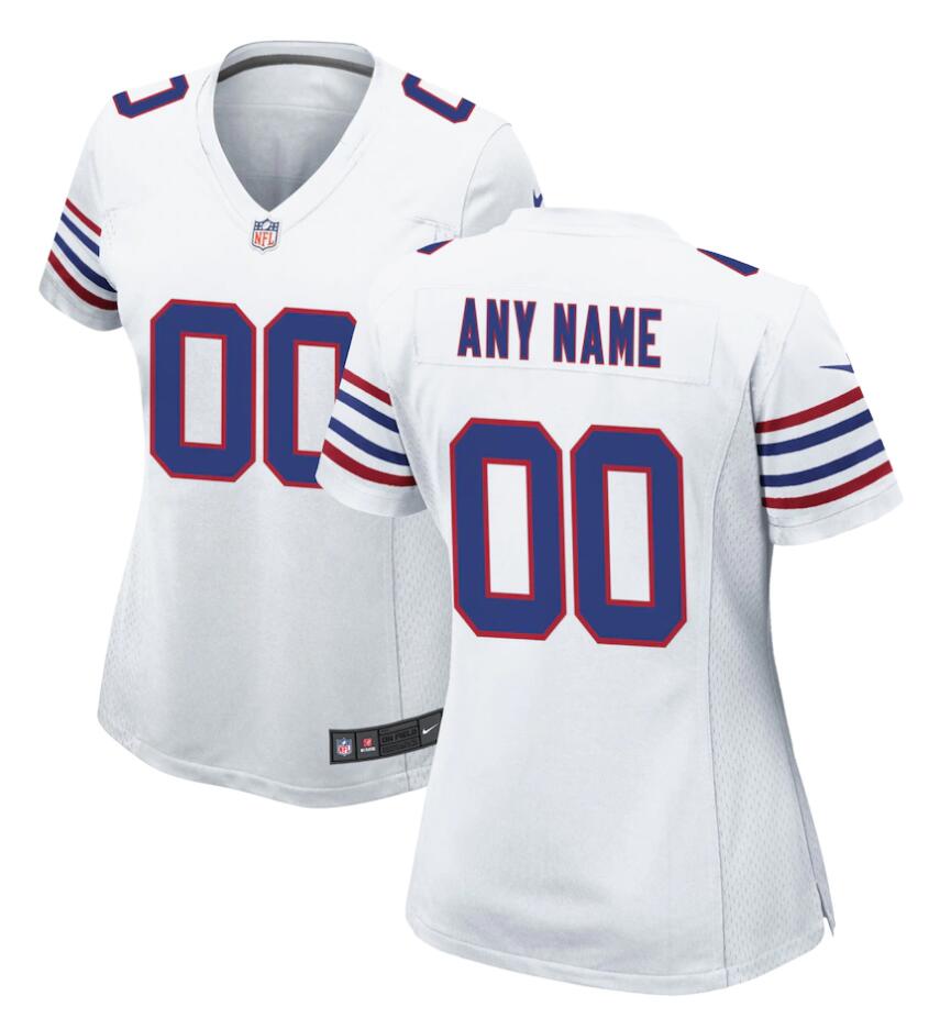 Womens Buffalo Bills Custom Nike White Alternate Limited Jersey