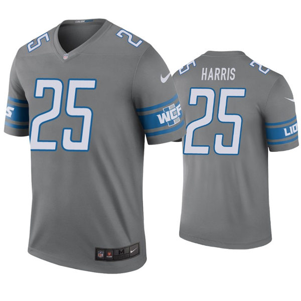 Youth Detroit Lions #25 Will Harris Nike Silver Color Rush Jersey