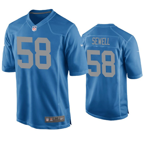Youth Detroit Lions #58 Penei Sewell Nike Blue Retro Throwback Jersey