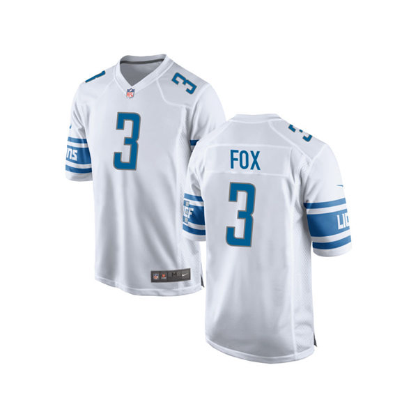 Mens Detroit Lions #3 Jack Fox Nike White Vapor Untouchable Limited Jersey