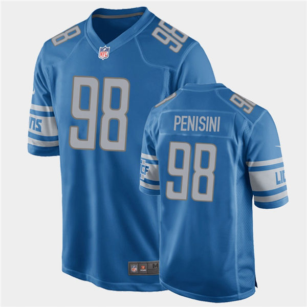 Mens Detroit Lions #98 John Penisini Nike Blue Vapor Untouchable Limited Jersey